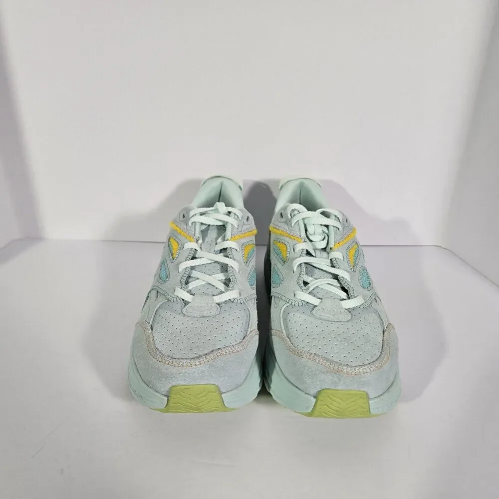 Hoka One One Blue Glass U Clifton L Embroidery Sneaker Shoe Mens 12 Womens 13 - Picture 5 of 8